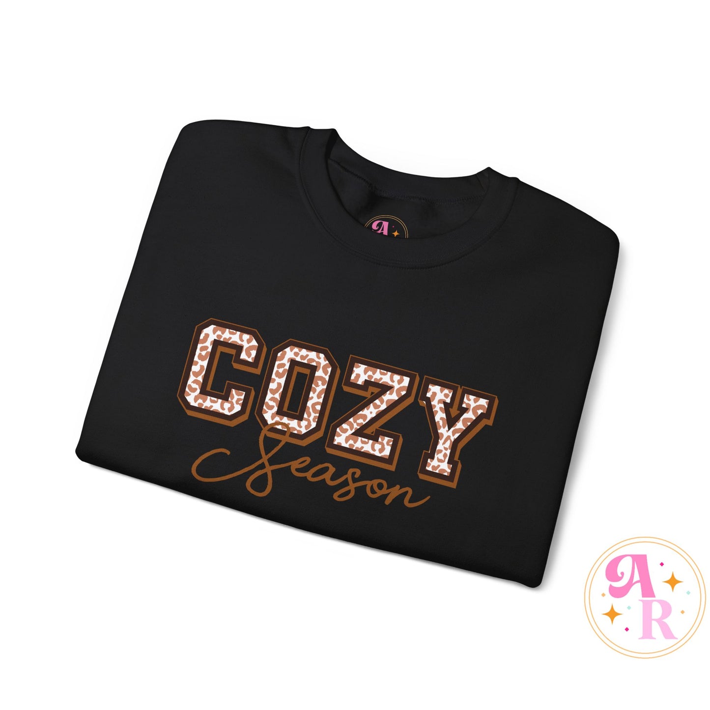 Cozy Season Crewneck Sweatshirt-Charcoal Black