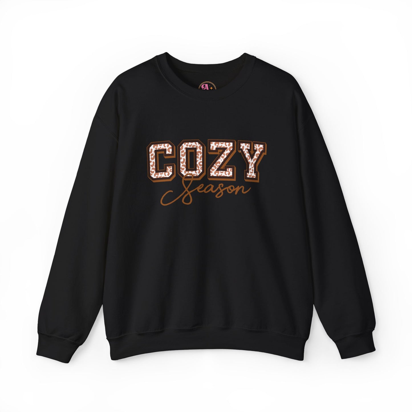 Cozy Season Crewneck Sweatshirt-Charcoal Black